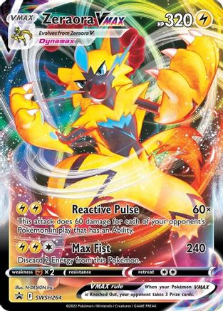 Zeraora VMAX SWSH264/307 - SWSH Sword & Shield Promo Cards Holofoil - for just $2.65! 