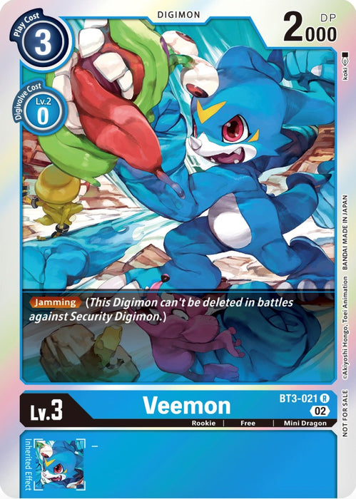 Veemon [BT3-021] (Official Tournament Pack Vol.8) [Release Special Booster Promos] - Just $0.09! Shop now at Retro Gaming of Denver