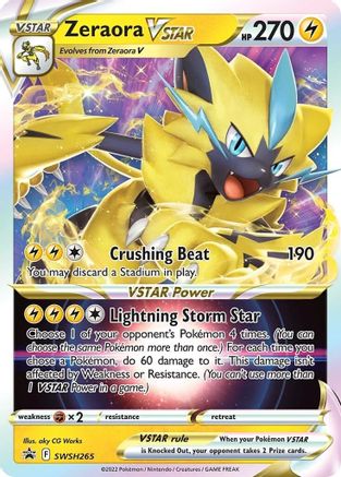 Zeraora VSTAR SWSH265/307 - SWSH Sword & Shield Promo Cards Holofoil - for just $1.45! 