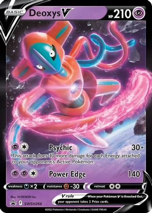 Deoxys V SWSH266/307 - SWSH Sword & Shield Promo Cards Holofoil - for just $0.92! 