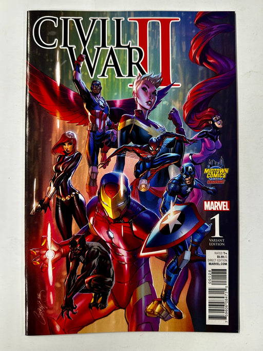 Civil War II #1 J Scott Campbell Midtown Variant Cover Captain Marvel Comics - for just $10! 