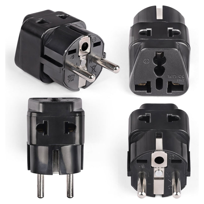 Germany, France Travel Adapter - 2 in 1 - Type E/F - Compact Design (DB-9) - Just $5.99! Shop now at Retro Gaming of Denver