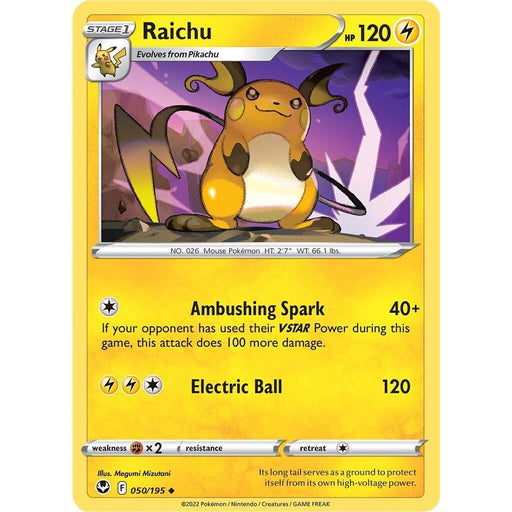 Raichu (050/195) [Sword & Shield: Silver Tempest] - Just $0.05! Shop now at Retro Gaming of Denver