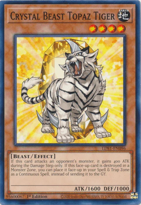 Crystal Beast Topaz Tiger [LDS1-EN096] Common - for just $0.10! 