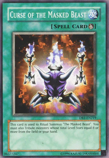 Curse of the Masked Beast [DB1-EN219] Common - for just $0.15! 