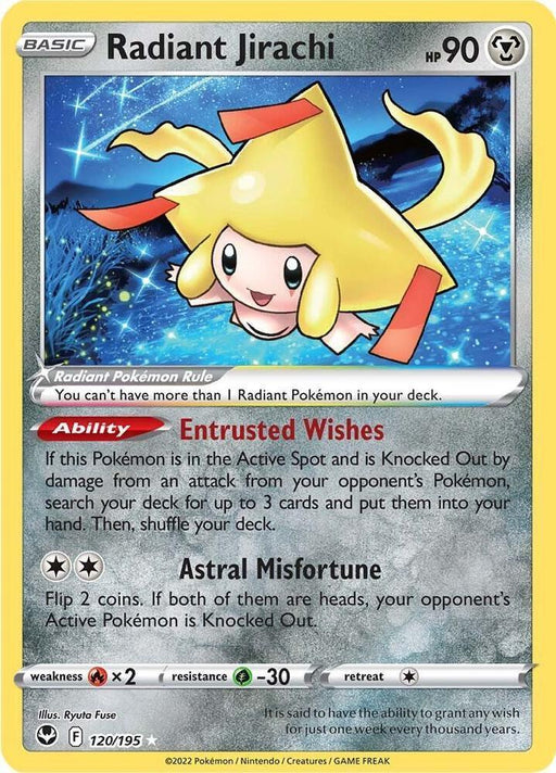 Radiant Jirachi (120/195) [Sword & Shield: Silver Tempest] - for just $0.80! 