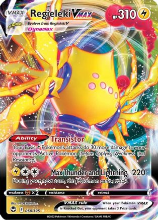 Regieleki VMAX 058/195 - SWSH12 Silver Tempest Holofoil - for just $1.08! 