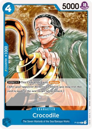 Crocodile (Promotion Pack 2022) (P-004) - One Piece Promotion Cards - for just $0.93! 