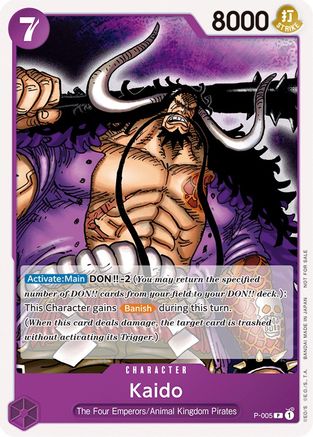 Kaido (Promotion Pack 2022) (P-005) - One Piece Promotion Cards - for just $0.63! 