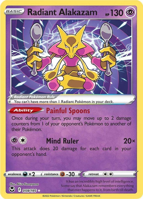 Radiant Alakazam (059/195) [Sword & Shield: Silver Tempest] - for just $0.40! 