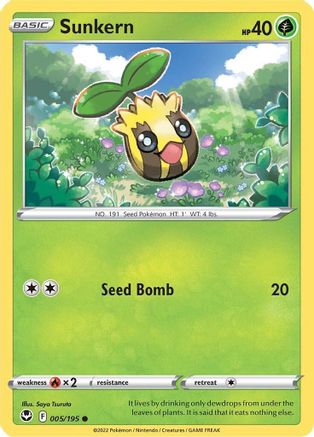 Sunkern 005/195 - SWSH12 Silver Tempest - for just $0.05! 