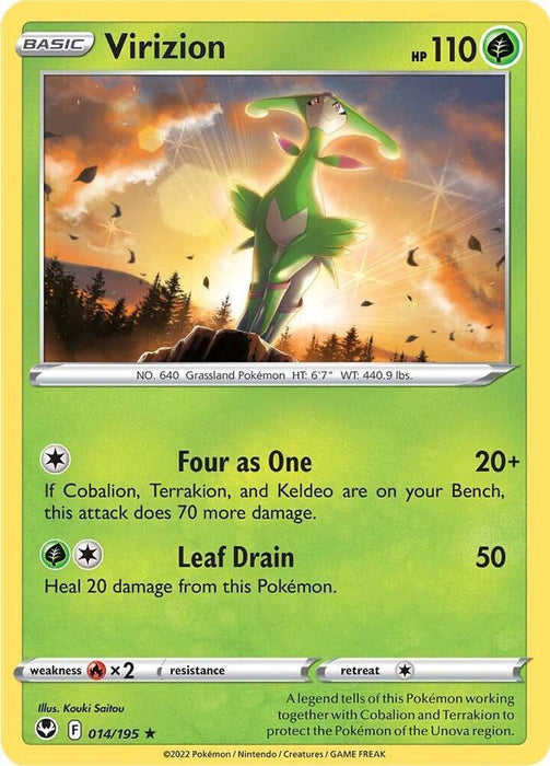 Virizion (014/195) [Sword & Shield: Silver Tempest] - for just $0.10! 