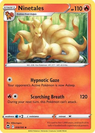 Ninetales 018/195 - SWSH12 Silver Tempest - for just $0.08! 