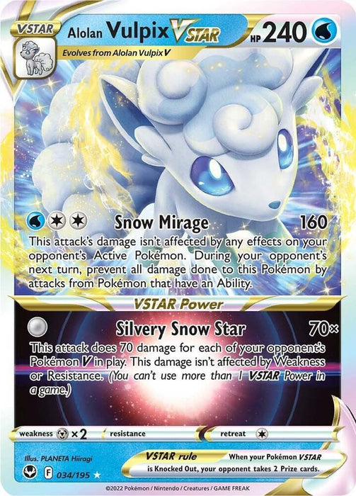 Alolan Vulpix VSTAR (034/195) [Sword & Shield: Silver Tempest] - for just $0.65! 