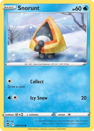 Snorunt 041/195 - SWSH12 Silver Tempest - for just $0.04! 