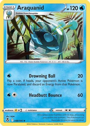 Araquanid 048/195 - SWSH12 Silver Tempest - for just $0.05! 
