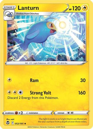 Lanturn 052/195 - SWSH12 Silver Tempest - for just $0.05! 