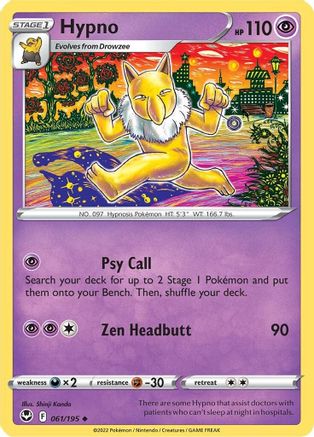 Hypno 061/195 - SWSH12 Silver Tempest - for just $0.05! 