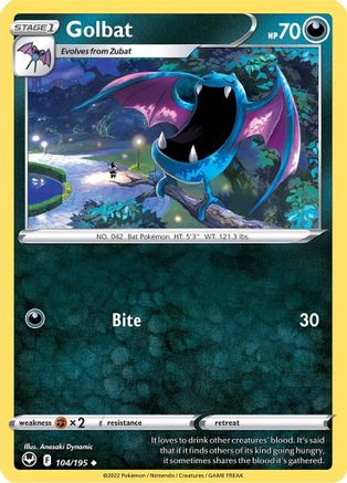 Golbat 104/195 - SWSH12 Silver Tempest - for just $0.05! 