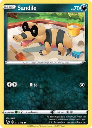 Sandile 111/195 - SWSH12 Silver Tempest - for just $0.04! 