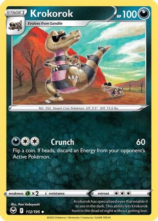 Krokorok 112/195 - SWSH12 Silver Tempest - for just $0.04! 