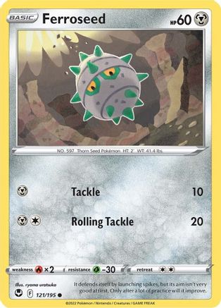 Ferroseed 121/195 - SWSH12 Silver Tempest - for just $0.04! 