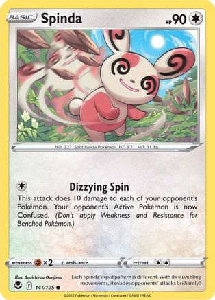 Spinda 141/195 - SWSH12 Silver Tempest - for just $0.05! 