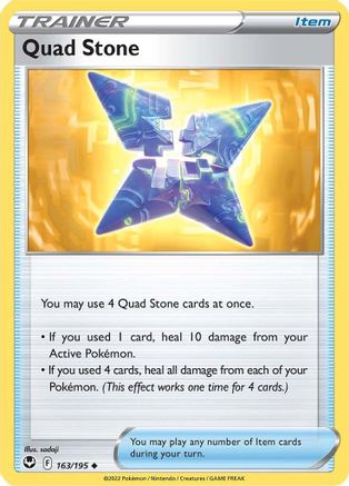 Quad Stone 163/195 - SWSH12 Silver Tempest - for just $0.05! 
