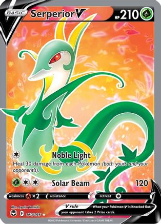 Serperior V (Full Art) 170/195 - SWSH12 Silver Tempest Holofoil - for just $1.15! 