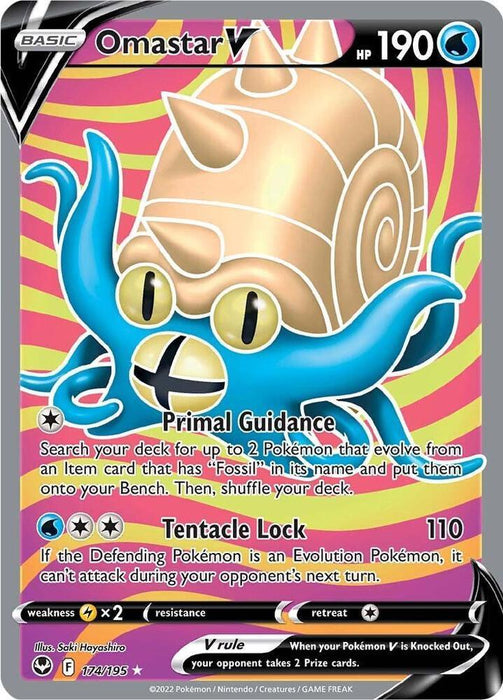 Omastar V (174/195) [Sword & Shield: Silver Tempest] - for just $1.30! 