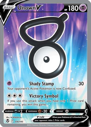 Unown V (Full Art) 176/195 - SWSH12 Silver Tempest Holofoil - for just $1.42! 
