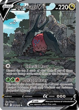 Regidrago V (Alternate Full Art) 184/195 - SWSH12 Silver Tempest Holofoil - for just $12.97! 