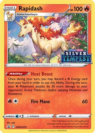 Rapidash SWSH270 - SWSH Sword & Shield Promo Cards - Holofoil - for just $0.33! 