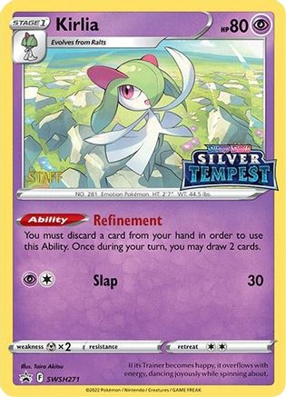 Kirlia (Prerelease) [STAFF] SWSH271 - SWSH Sword & Shield Promo Cards Holofoil - for just $19.80! 