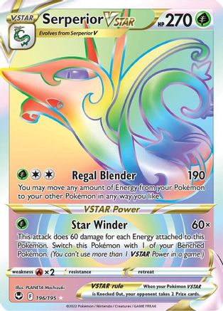 Serperior VSTAR (Secret) 196/195 - SWSH12 Silver Tempest Holofoil - for just $3! 