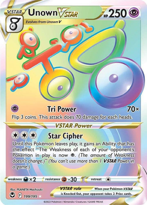 Unown VSTAR (199/195) [Sword & Shield: Silver Tempest] - for just $4! 