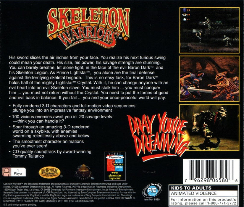 Skeleton Warriors – PlayStation 1 (PS1) - for just $0! 