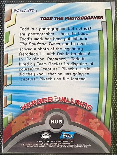 Todd Foil (HV3) [Topps TV Animation Edition Series 2] - for just $3! 