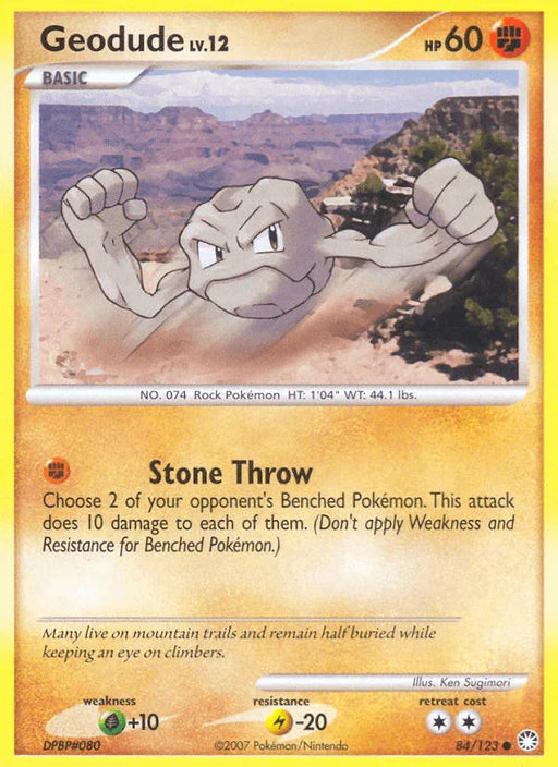 Geodude (84/123) [Diamond & Pearl: Mysterious Treasures] - for just $0.10! 