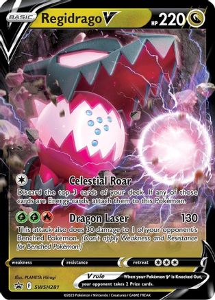 Regidrago V SWSH281/307 - SWSH Sword & Shield Promo Cards Holofoil - for just $0.41! 