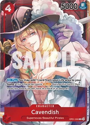 Cavendish (Box Topper) (OP01-008) - Romance Dawn Foil - for just $1.45! 