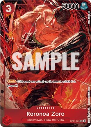 Roronoa Zoro (025) (Parallel) (OP01-025) - Romance Dawn Foil - for just $102.83! 