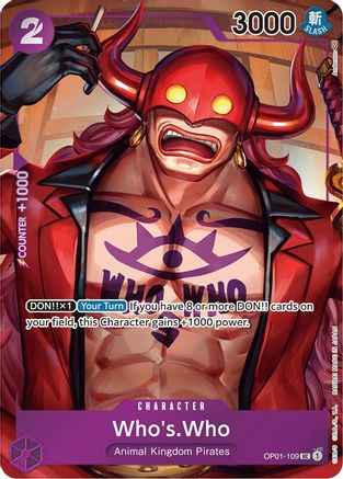 Who's.Who (Box Topper) (OP01-109) - Romance Dawn Foil - for just $1.10! 