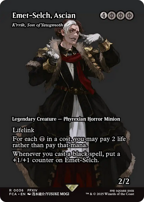 Emet-Selch, Ascian - K'rrik, Son of Yawgmoth (Showcase) (FCA-036) - FINAL FANTASY: Through the Ages / Emet-Selch, Ascian (Borderless) Foil - for just $5.24! 