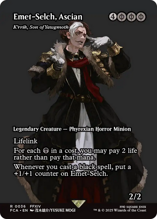 Emet-Selch, Ascian - K'rrik, Son of Yawgmoth (Showcase) (FCA-036) - FINAL FANTASY: Through the Ages / Emet-Selch, Ascian (Borderless) - for just $0.83! 