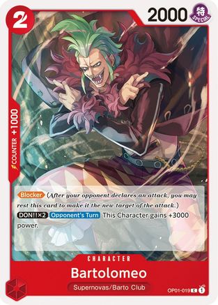 Bartolomeo (OP01-019) - Romance Dawn - for just $0.08! 