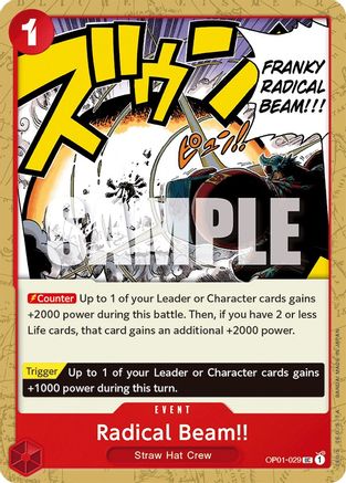Radical Beam!! (OP01-029) - Romance Dawn - for just $0.15! 