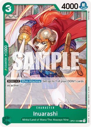 Inuarashi (OP01-034) - Romance Dawn - for just $0.05! 