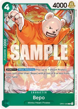 Bepo (OP01-049) - Romance Dawn Foil - for just $0.13! 