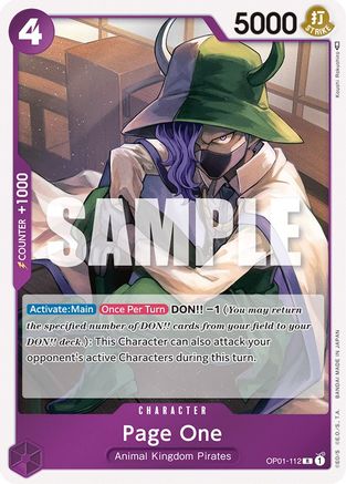 Page One (OP01-112) - Romance Dawn Foil - for just $0.13! 